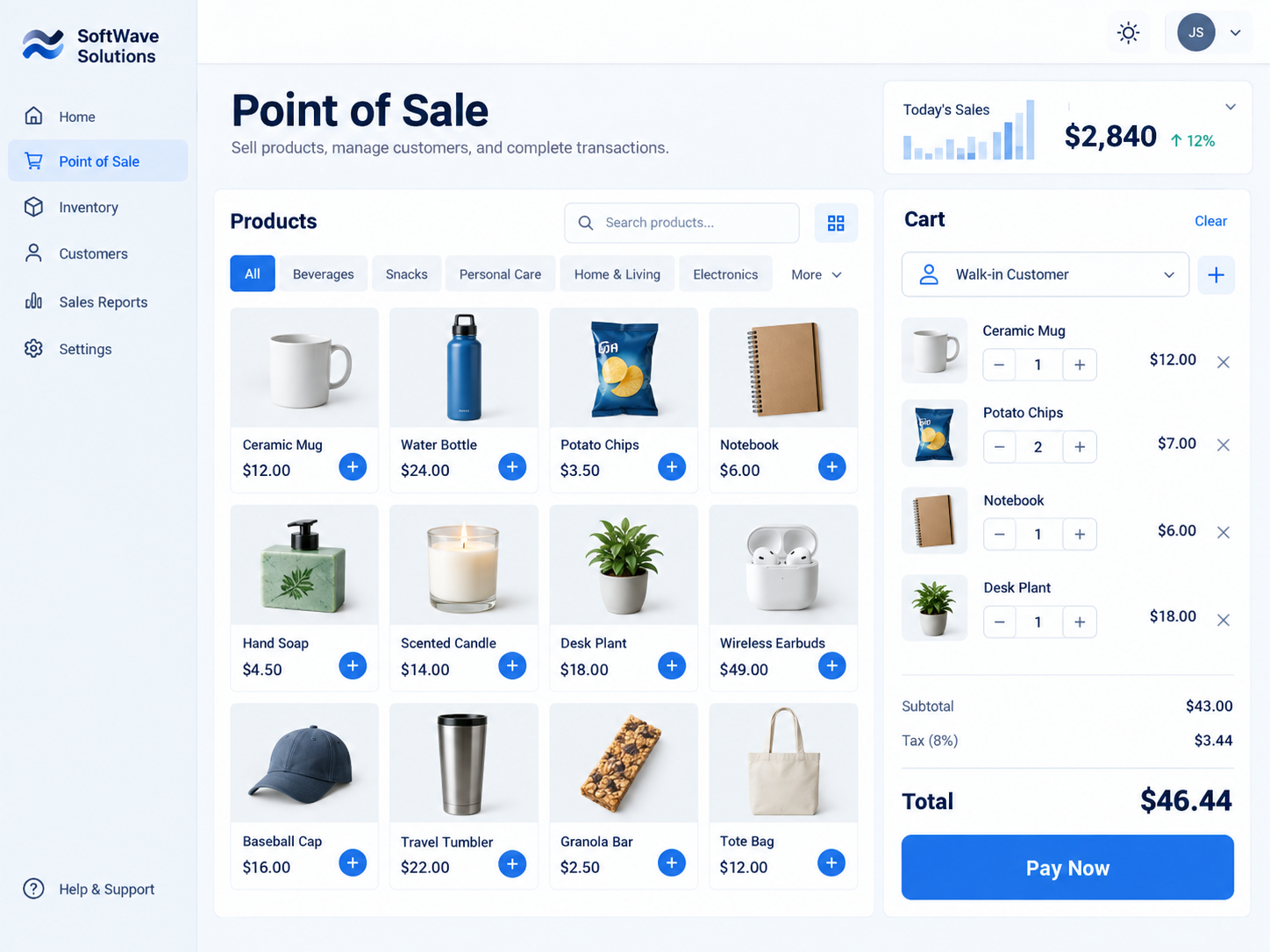 POS billing project preview